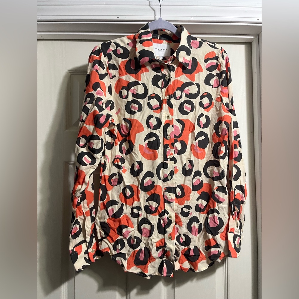 NWT Cheetah Button Down Dress Shirt The Shirt by Rochelle Behrens by Tuckernuck